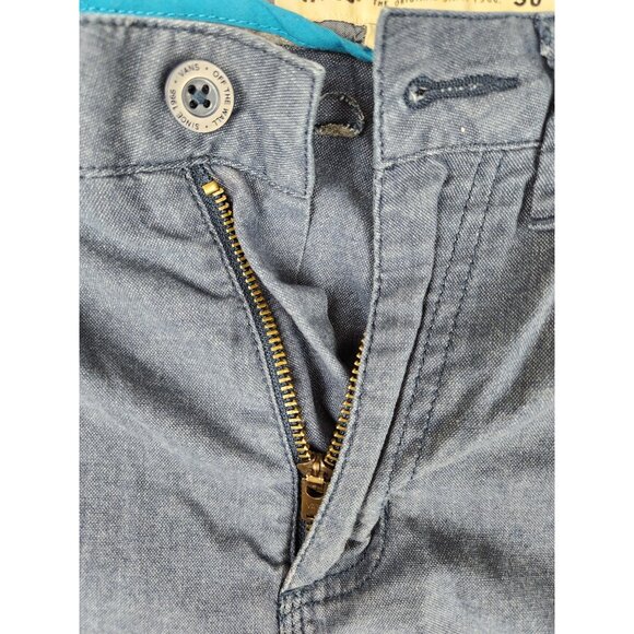 Vans Off the Wall Men's Shorts Navy Blue Size 30 Denim Skater Chino Logo - Picture 5 of 14